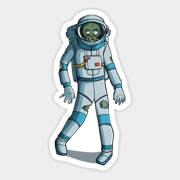 Zombie in astronaut costume Sticker by Kanvasdesign